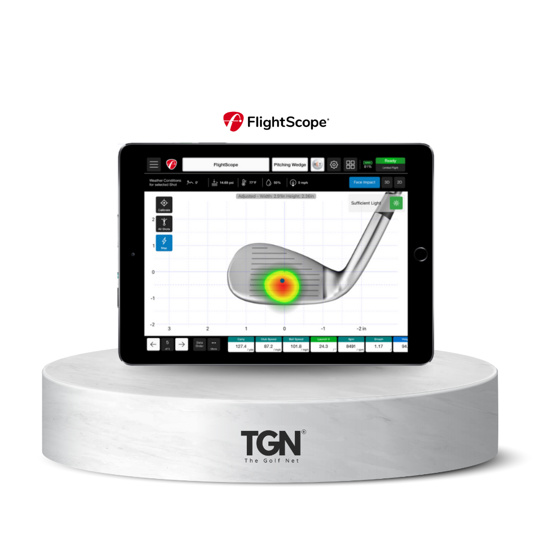 Mevo+ Pro showing golf strike location data