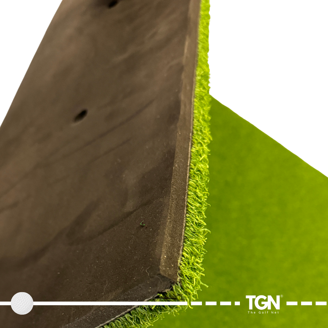 Close-up golf hitting surface