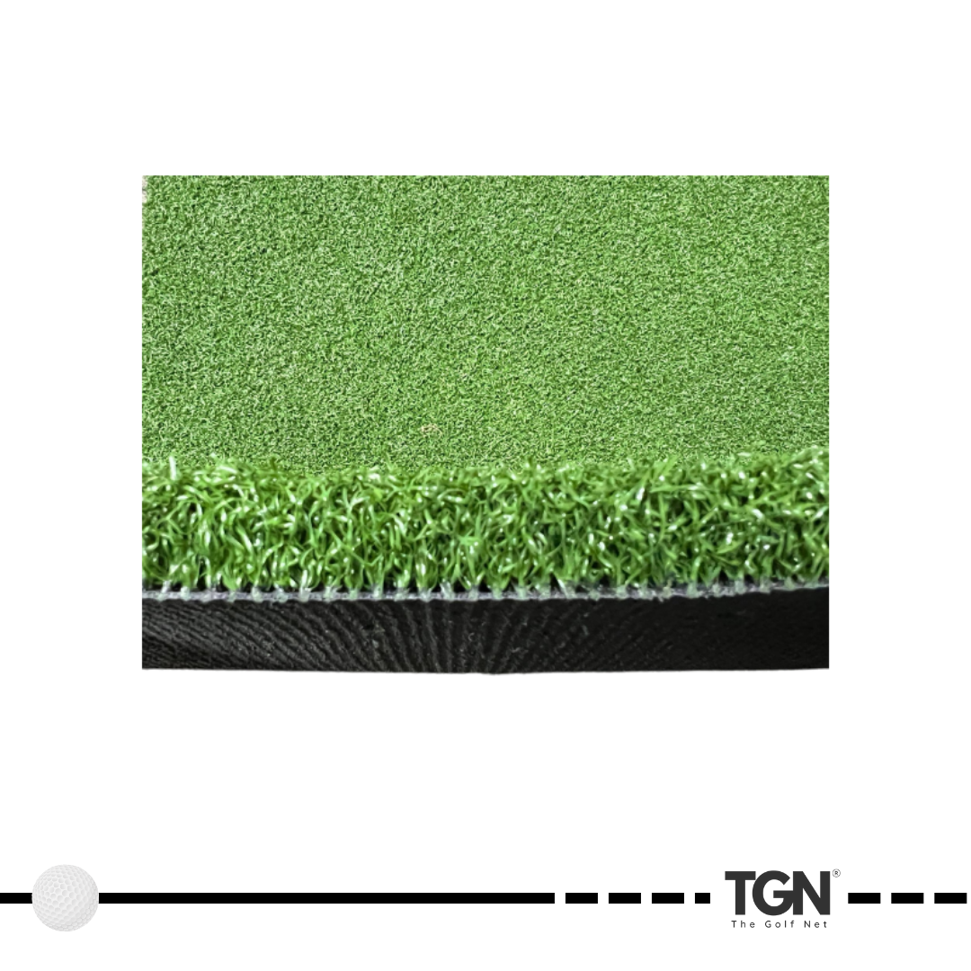 Close-up golf mat turf surface texture
