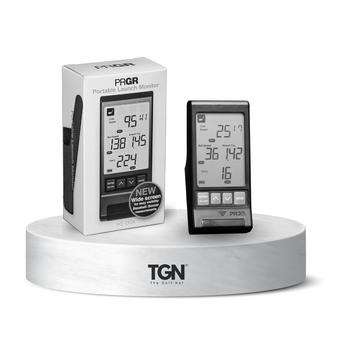 PRGR golf swing monitor with packaging