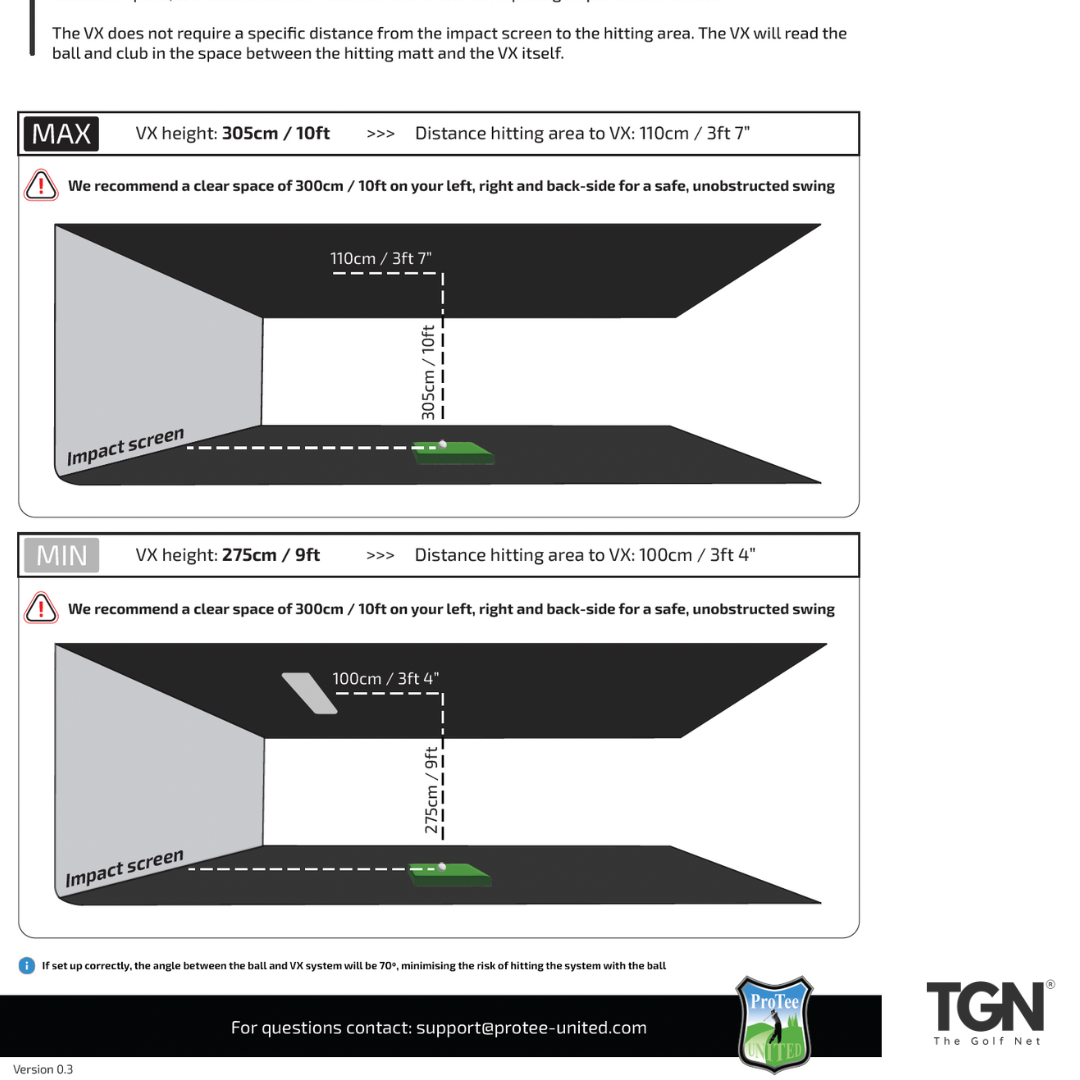 Ceiling golf sensor alignment guide