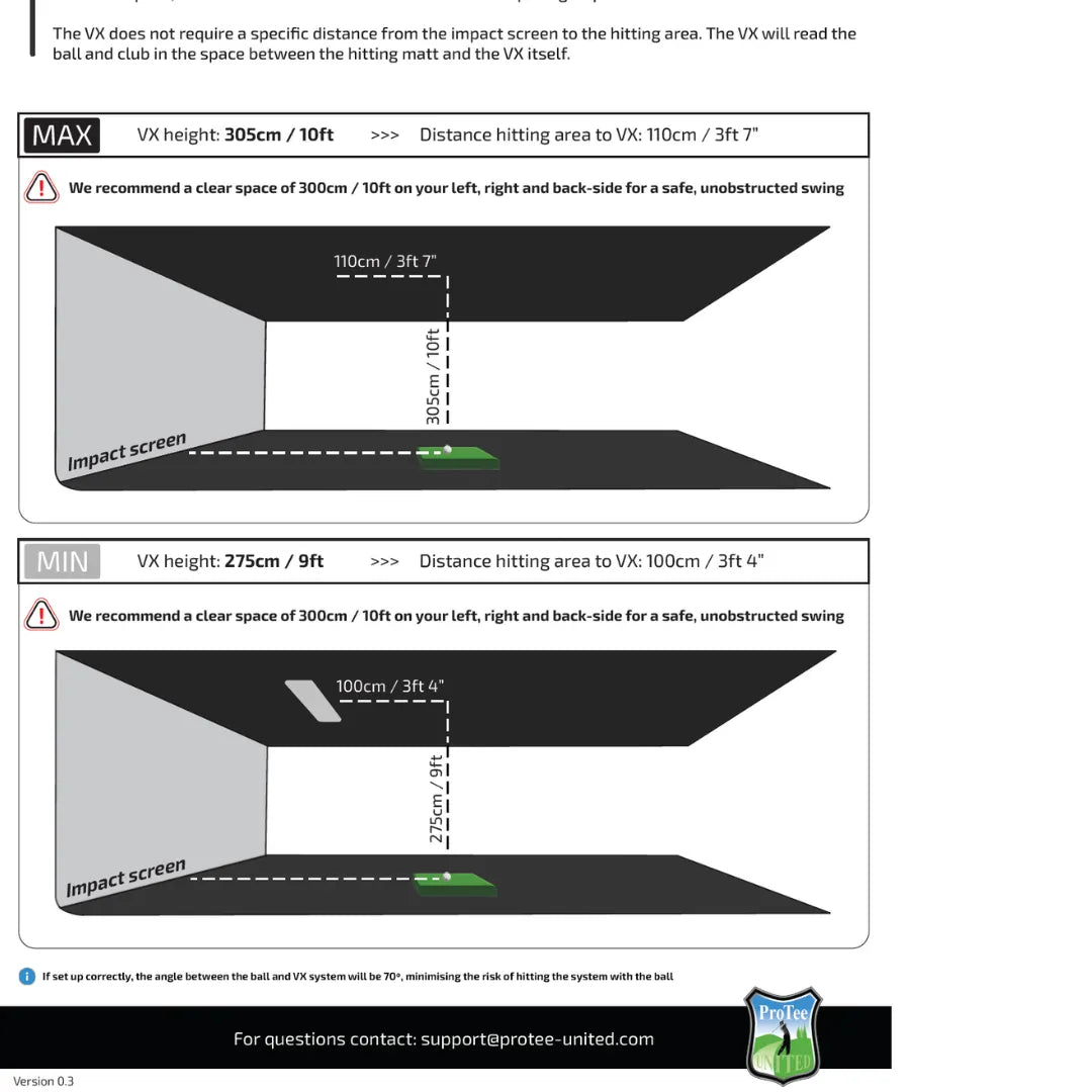 Ceiling golf sensor alignment guide