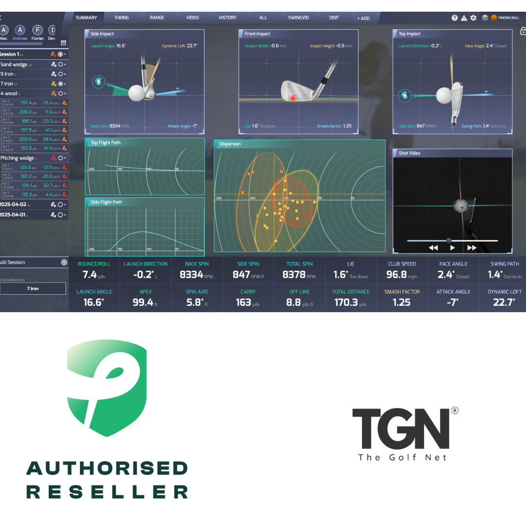 Golf impact data ProTee VX interface