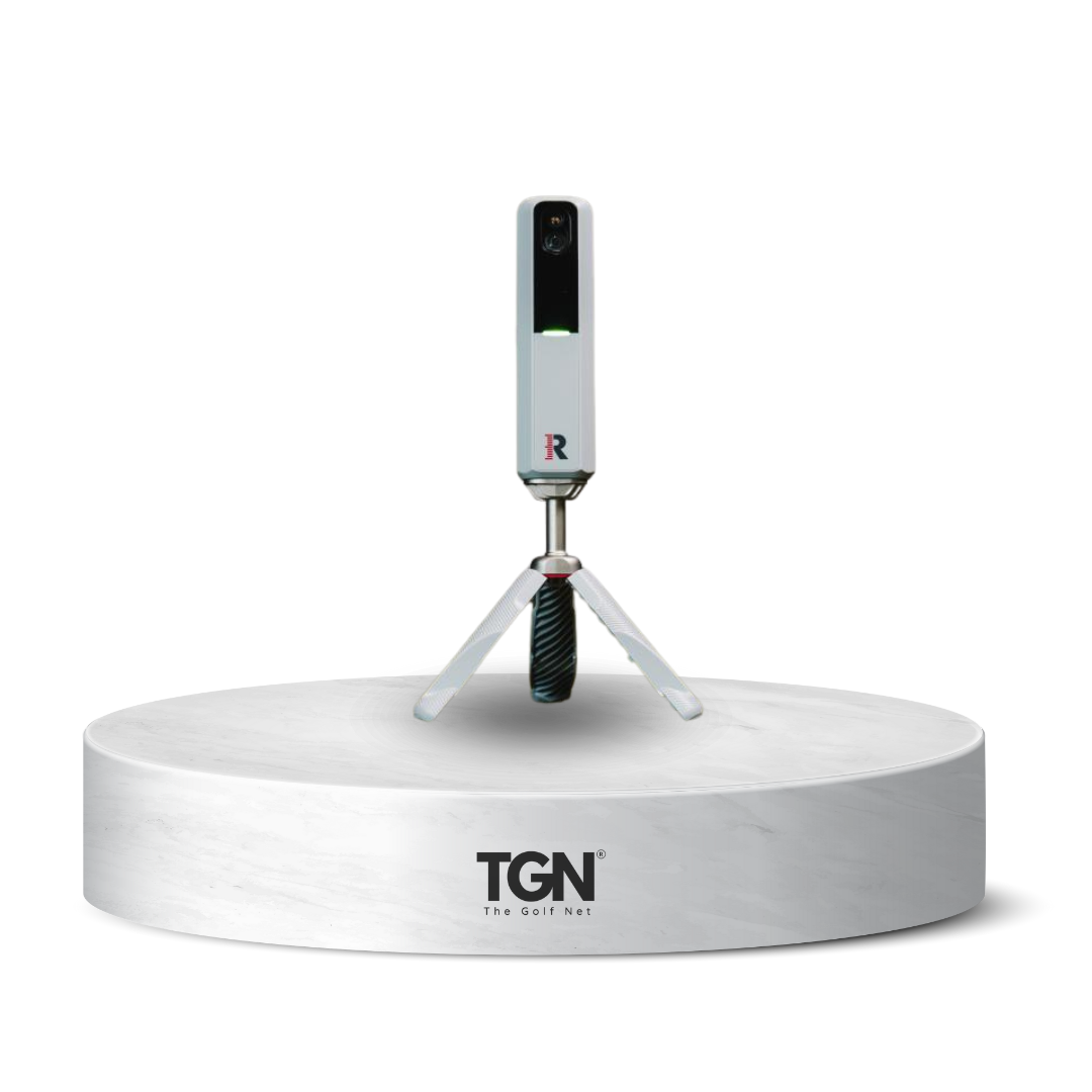 Compact golf launch monitor device