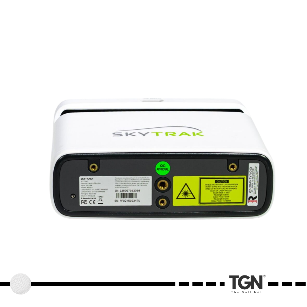 Ansicht der SkyTrak+-Anschlüsse
