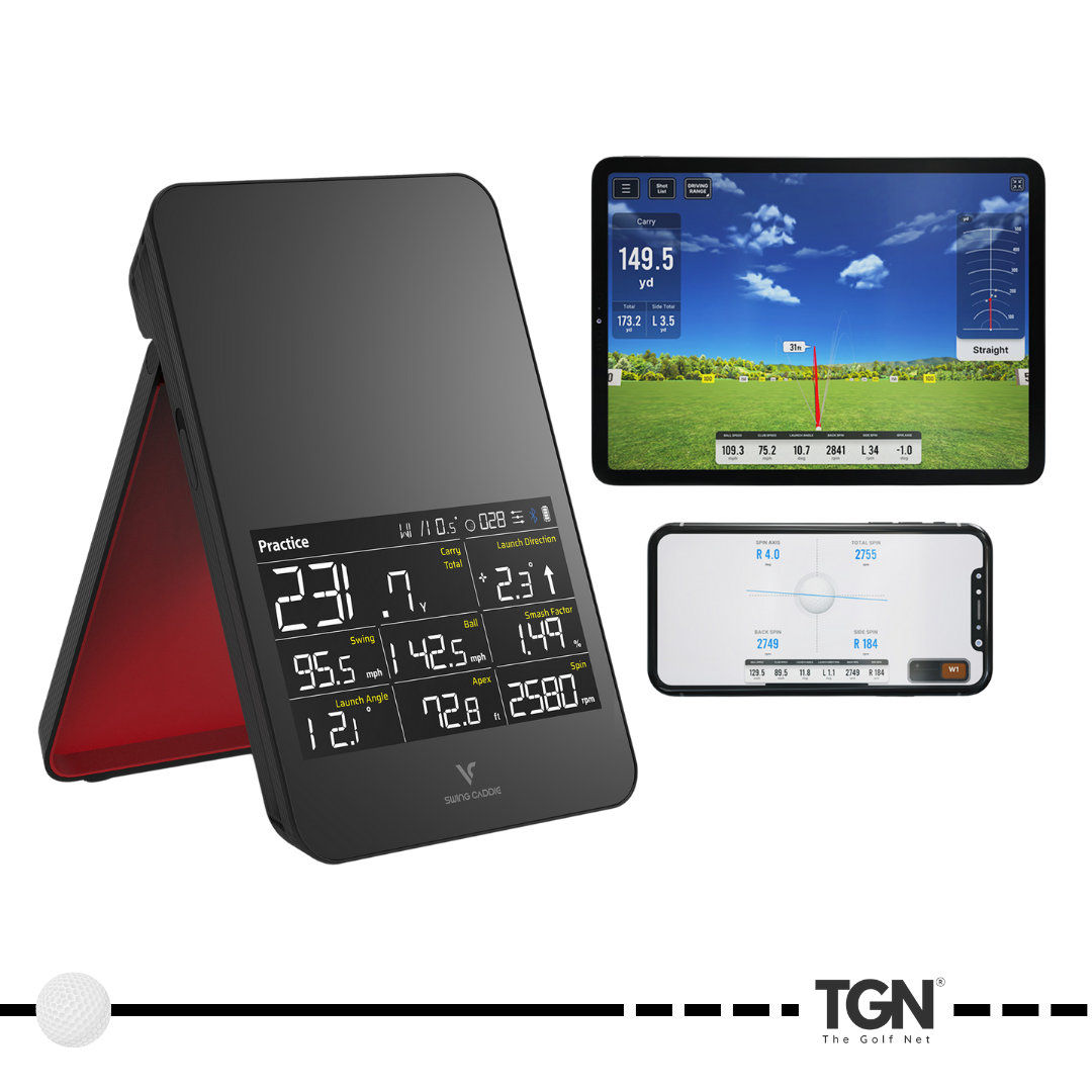 Real-time golf data on smartphone and monitor