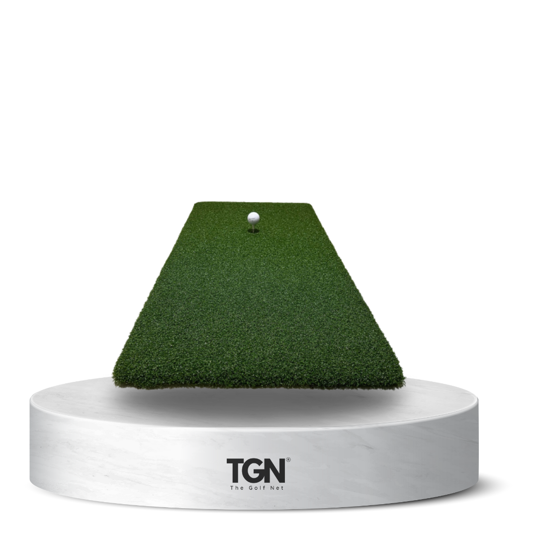 Golf mat with tee and ball on TGN base