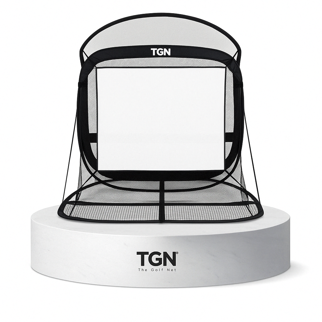 TGN-7 golfsimulator scherm gemonteerd