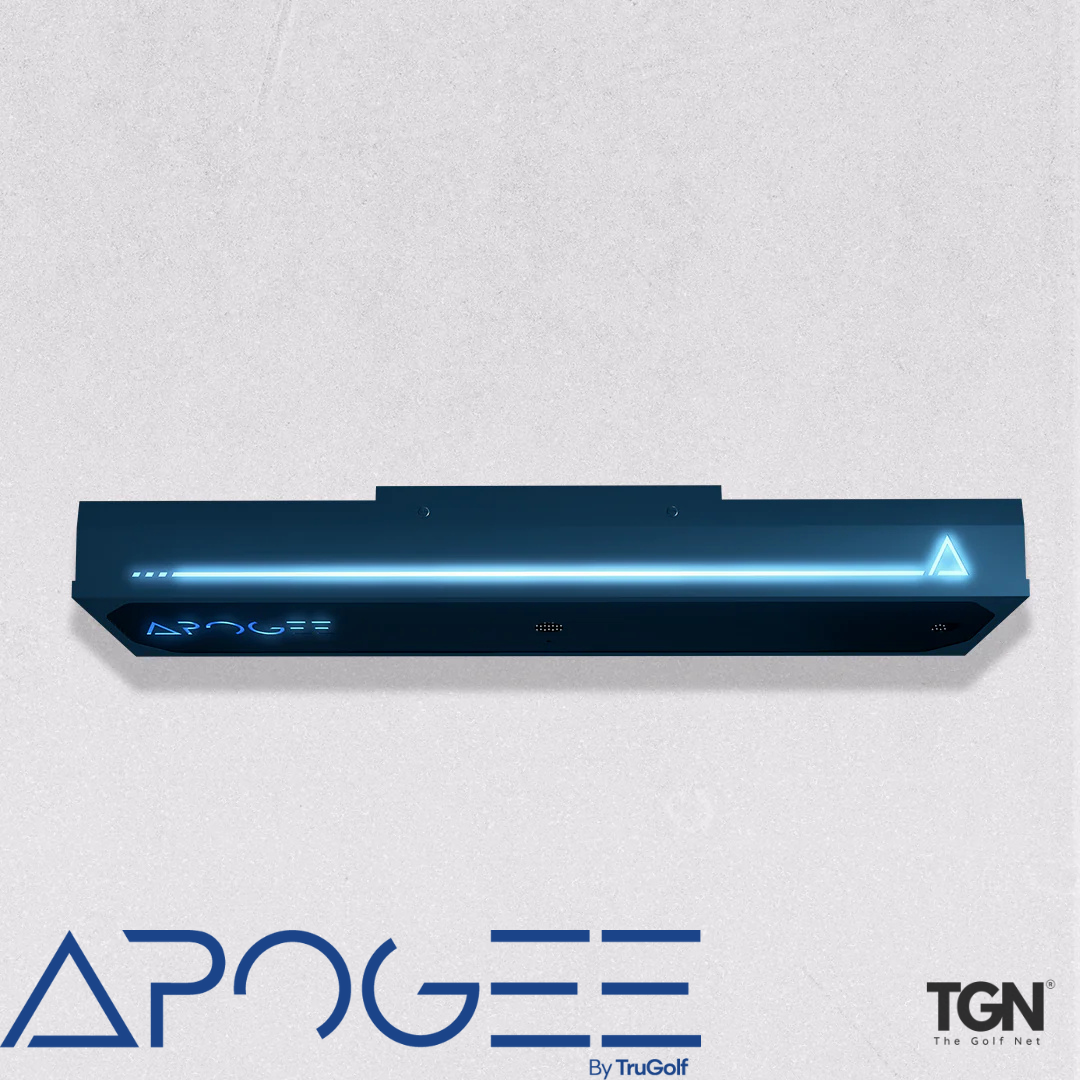 APOGEE golf lanceermonitor op lichte achtergrond