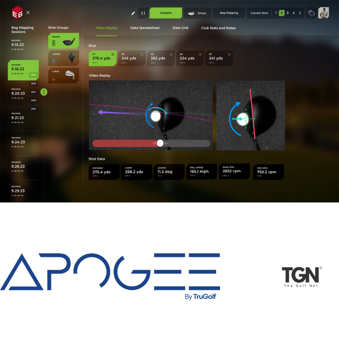 Golf shot trajectory and impact preview screen